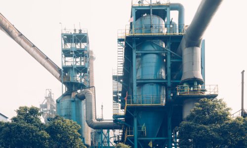 interior view of a steel factory,steel industry in city of China.